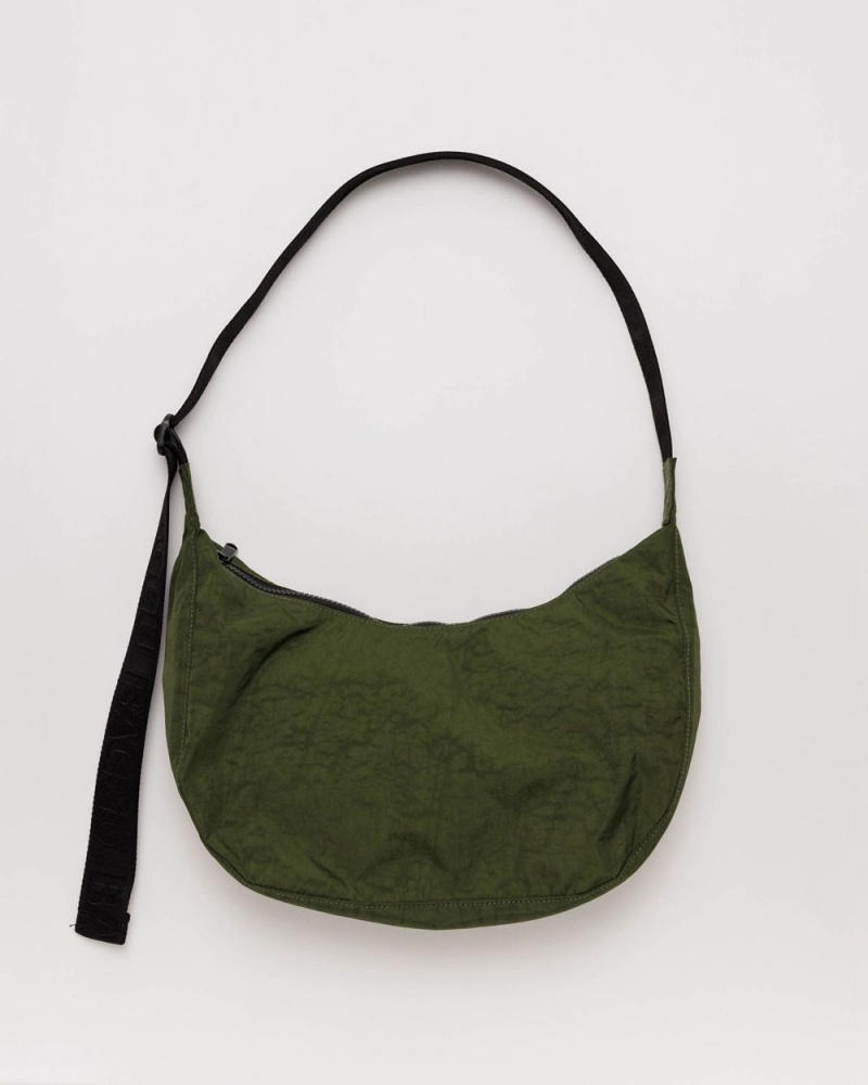 Bolsos Cruzados Baggu Medium Nylon Crescent Verde Oliva | 267459-KIL
