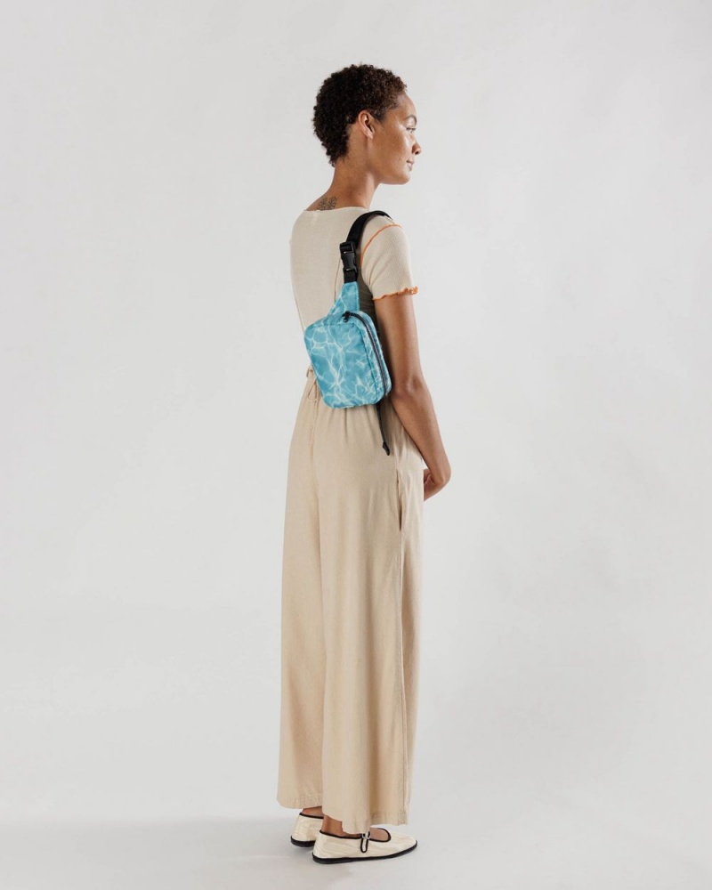 Bolsos Cruzados Baggu Puffy Fanny Pack Azules | 746213-CQP