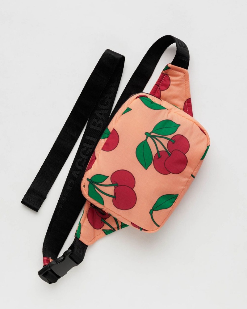 Bolsos Cruzados Baggu Puffy Fanny Pack Coral | 254130-PNU