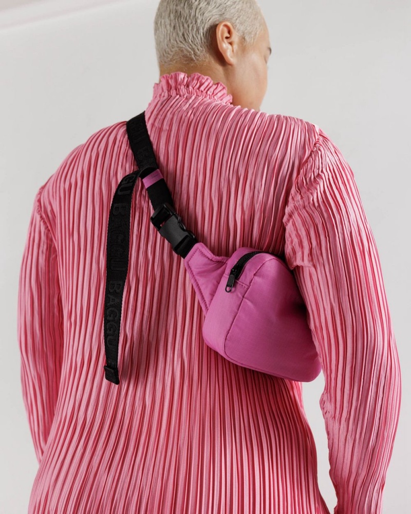 Bolsos Cruzados Baggu Puffy Fanny Pack Rosas | 029814-BSN