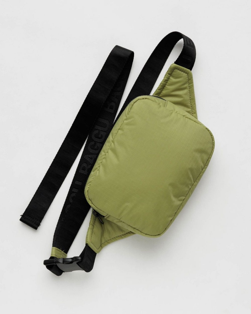 Bolsos Cruzados Baggu Puffy Fanny Pack Verde Oliva | 261945-AXJ