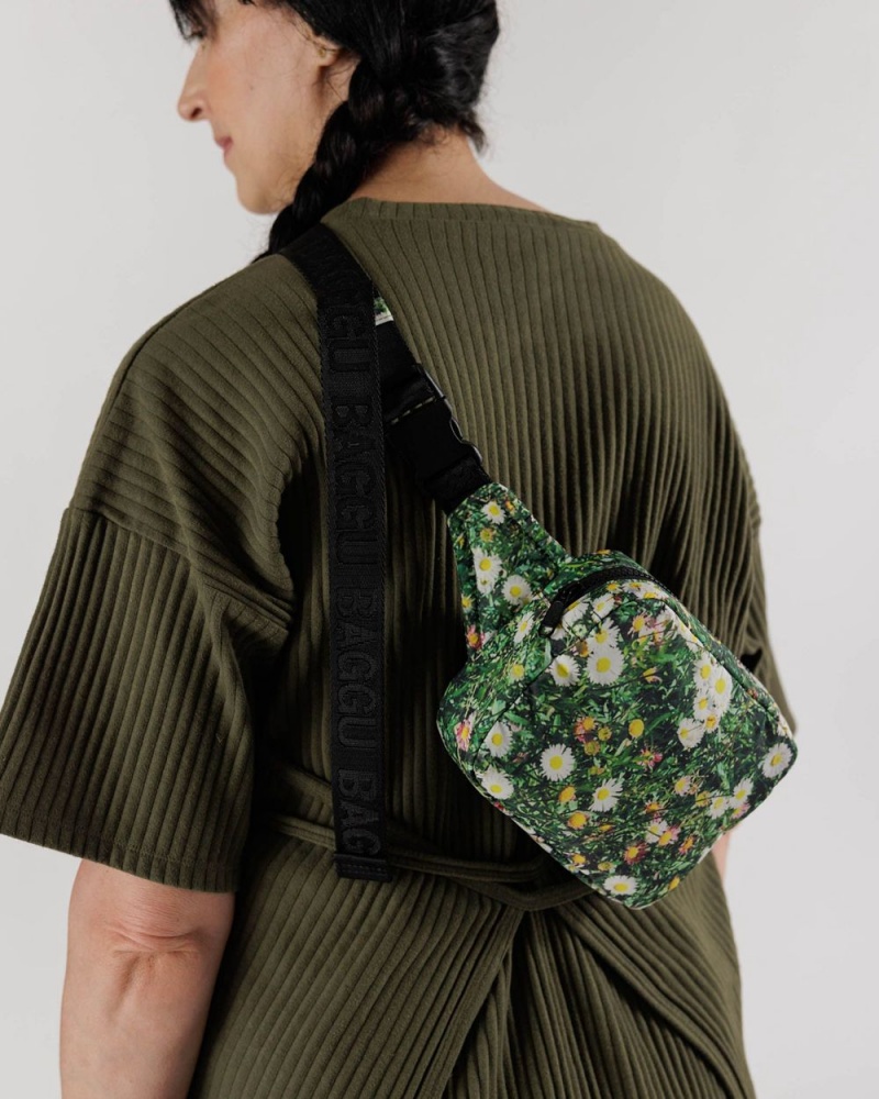 Bolsos Cruzados Baggu Puffy Fanny Pack Verdes | 953067-KXC