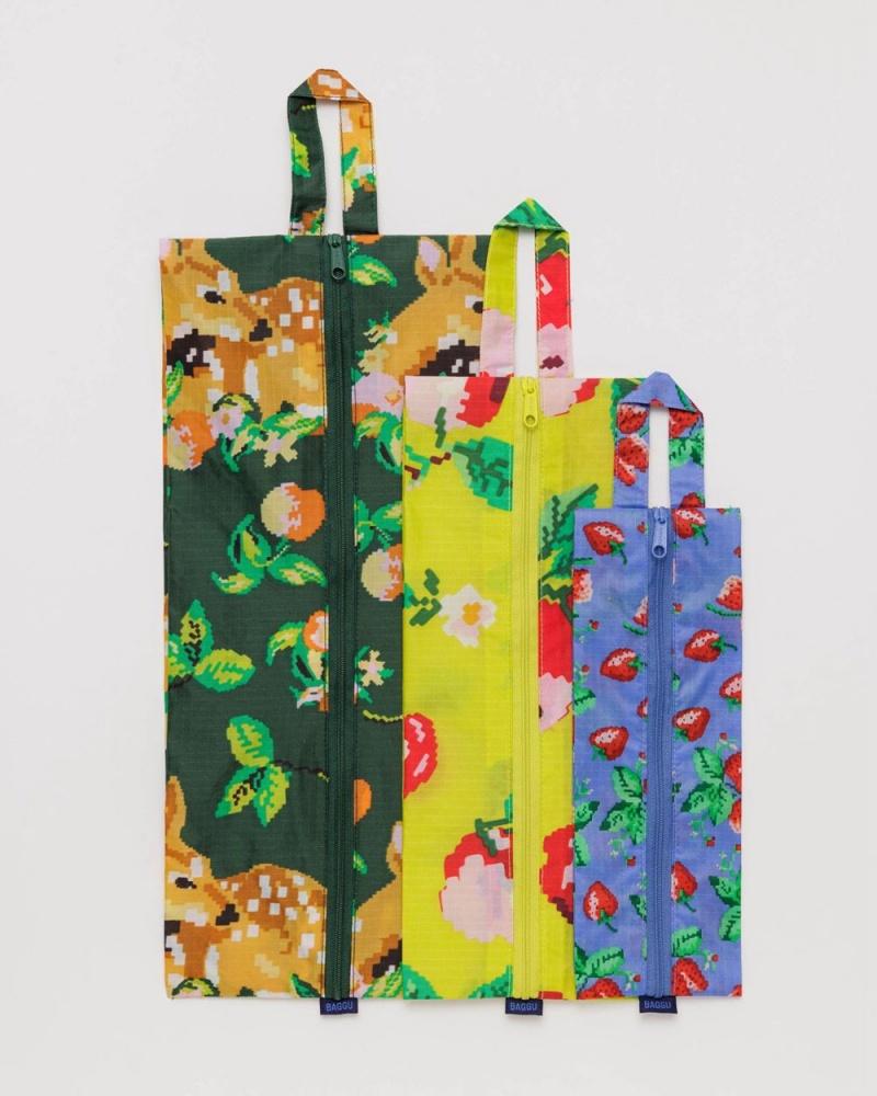 Bolsos De Viaje Baggu 3D Zip Set Multicolor | 803974-PXB