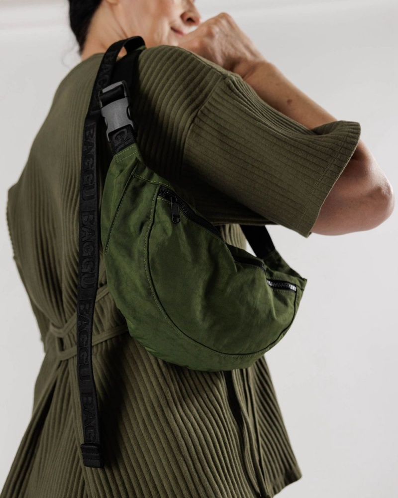 Bolsos De Viaje Baggu Crescent Fanny Pack Verde Oliva | 518630-CNE