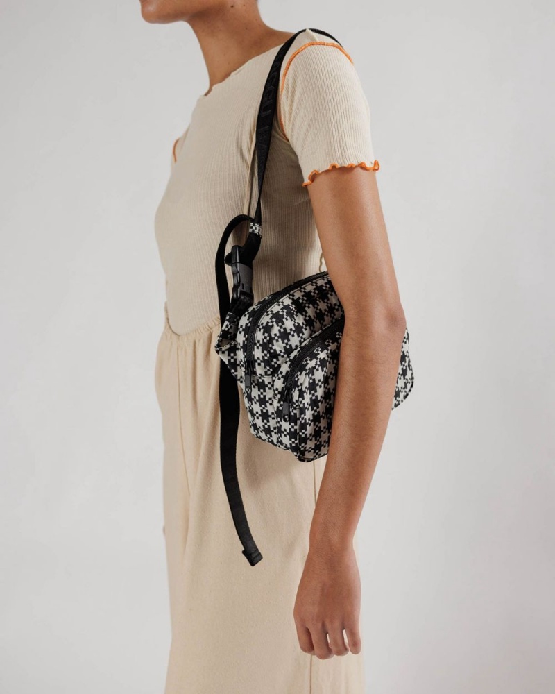 Bolsos De Viaje Baggu Fanny Pack Negros Blancos | 963470-TQF