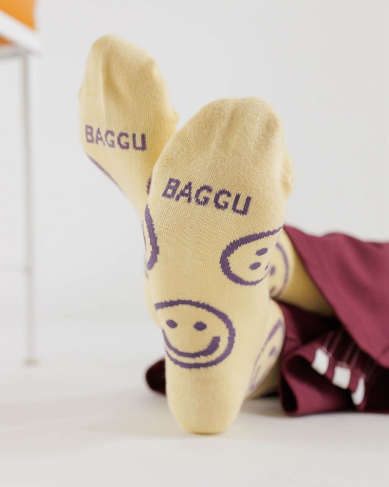 Calcetines Baggu Crew Amarillos | 706195-TVL