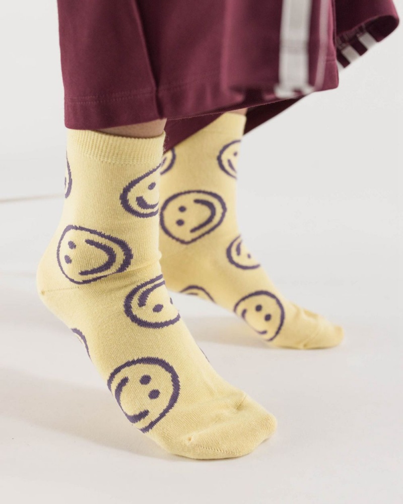 Calcetines Baggu Crew Amarillos | 706195-TVL